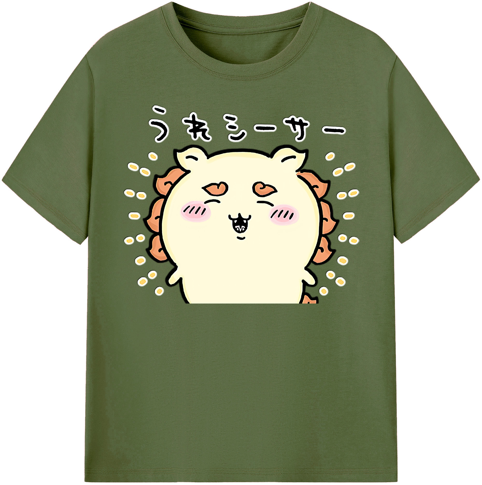 （画像用） ちいかわ シーサー Chii-kawa Shisa 綿100％半袖Tシャツ（フロントプリント）